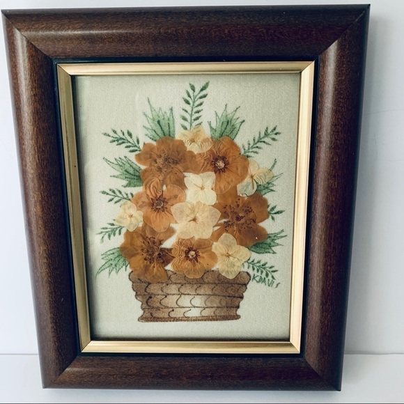 Framed Pressed Flower Theorem Painting - Picture 1 of 2